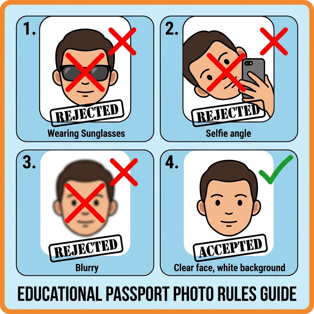 JEE Main 2026 Accepted vs Rejected Photo Examples showing Official NTA Guidelines