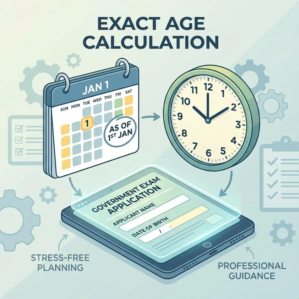 आयु कैलकुलेटर 2026: SSC, UPSC, Railway की सरकारी नौकरी के लिए उम्र निकालें