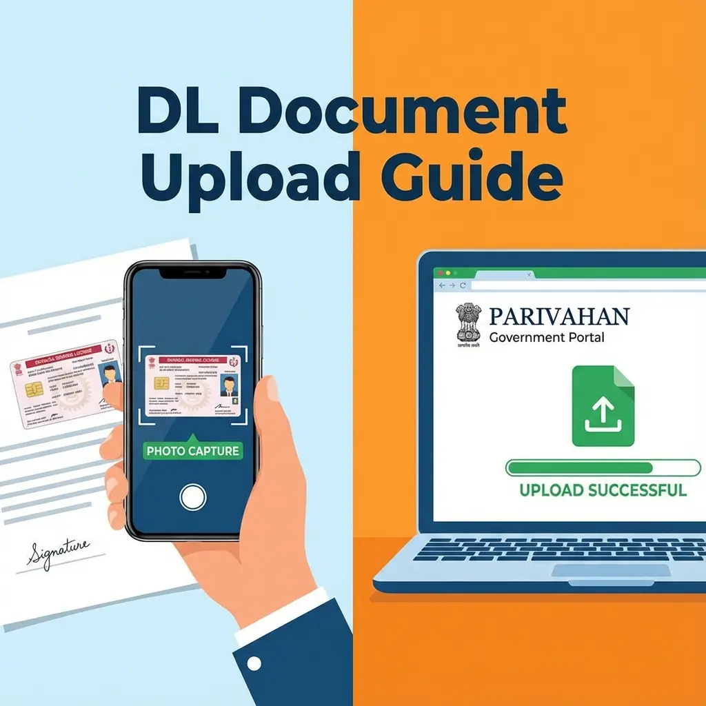 ड्राइविंग लाइसेंस फोटो और सिग्नेचर साइज (10-20KB): Parivahan Upload Error का पक्का इलाज