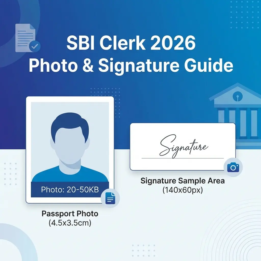SBI Clerk 2026 फोटो और हस्ताक्षर साइज गाइड