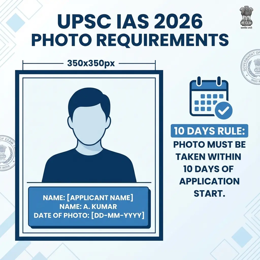 UPSC IAS 2026 फोटो टूल: नाम और तारीख कैसे लिखें? (Mobile से)